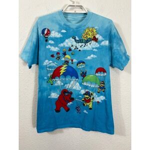 Grateful Dead T-Shirt S Skydiving Bears Tie Dye Graphic Greg Genrich Vtg 2000